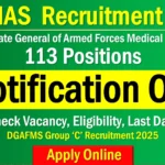 DGFMAS Recruitment 2025